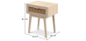 Buy Bedside Table with Drawer - Boho Bali Wood - Hanay Natural 60605 in the Europe