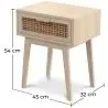 Buy Bedside Table with Drawer - Boho Bali Wood - Hanay Natural 60605 - in the EU