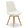 Buy Upholstered Dining Chair - White Boucle - Tulipe White 60614 - in the EU
