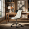 Buy Desk Chair with Wheels - White Boucle - Tulipe White 60615 - prices