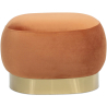 Buy Pouf Luxury Home Foot Rest - Velvet and Metal - Premium Orange 60552 at MyFaktory