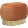 Buy Pouf Luxury Home Foot Rest - Velvet and Metal - Premium Orange 60552 in the Europe