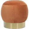 Buy Pouf Luxury Home Foot Rest - Velvet and Metal - Premium Orange 60552 home delivery