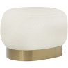 Buy Pouf in Boucle/ Vanity Bench Low Stool - Premium White 60553 at MyFaktory