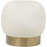 Buy Pouf in Boucle/ Vanity Bench Low Stool - Premium White 60553 home delivery