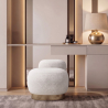 Buy Pouf in Boucle/ Vanity Bench Low Stool - Premium White 60553 - prices