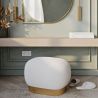 Buy Pouf Luxury Home Foot Rest - White Boucle - Premium White 60553 home delivery