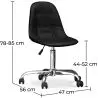 Buy Desk Chair with Wheels - Upholstered - Conray Black 60616 - prices