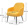 Buy Upholstered Dining Chair - Velvet - Jeve Yellow 60548 home delivery