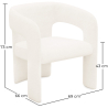 Buy Upholstered Dining Chair - White Boucle - Alexa White 60551 - in the EU
