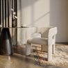 Buy Upholstered Dining Chair - White Boucle - Alexa White 60551 - prices
