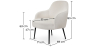 Buy Upholstered Armchair - White Bouclé - Jeve White 60549 at MyFaktory