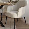 Buy Upholstered Dining Chair - White Boucle - Jeve White 60549 in the Europe
