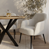 Buy Upholstered Dining Chair - White Boucle - Jeve White 60549 - prices