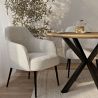 Buy Upholstered Armchair - White Bouclé - Jeve White 60549 - prices