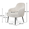 Buy Upholstered Dining Chair - White Boucle - Jeve White 60549 - prices
