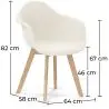 Buy Dining Chair - Boucle Upholstery - Amir  White 60617 - prices