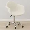 Buy Swivel Office Chair - Bouclé Upholstered - Loy White 60618 - prices