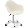 Buy Swivel Office Chair - Bouclé Upholstered - Loy White 60618 - in the EU
