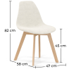 Buy Dining Chair - Bouclé Upholstery - Scandinavian - Brielle White 60619 with a guarantee