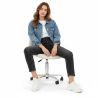 Buy Swivel Office Chair - Bouclé Upholstered - Brielle White 60620 at MyFaktory