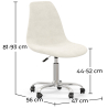 Buy Swivel Office Chair - Bouclé Upholstered - Brielle White 60620 with a guarantee
