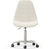 Buy Swivel Office Chair - Bouclé Upholstered - Brielle White 60620 - prices
