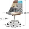 Buy  Swivel Office Chair - Patchwork Upholstery - Patty Multicolour 60623 - in the EU