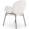 Buy Dining Chair with Armrests - Bouclé Fabric Upholstery - Toler White 60626 - in the EU