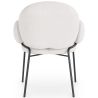 Buy Dining Chair with Armrests - Bouclé Fabric Upholstery - Toler White 60626 - in the EU