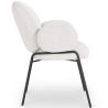 Buy Dining Chair with Armrests - Bouclé Fabric Upholstery - Toler White 60626 home delivery