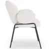 Buy Dining Chair with Armrests - Bouclé Fabric Upholstery - Toler White 60626 home delivery
