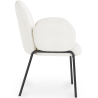 Buy Dining Chair with Armrests - Bouclé Fabric Upholstery - Toler White 60626 with a guarantee