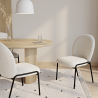 Buy Dining Chair - Bouclé Fabric Upholstery - Toler White 60627 in the Europe