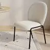 Buy Dining Chair - Bouclé Fabric Upholstery - Toler White 60627 - prices