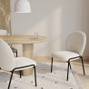Buy Dining Chair - Bouclé Fabric Upholstery - Toler White 60627 at MyFaktory