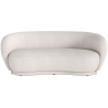 Buy Curved Sofa - 3 Seater - Boucle Fabric - Onda White 60628 with a guarantee