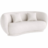Buy Curved Sofa - 3 Seater - Boucle Fabric - Onda White 60628 in the Europe