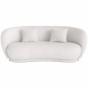 Buy Curved Sofa - 3 Seater - Boucle Fabric - Onda White 60628 - in the EU