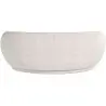 Buy Curved Sofa - 3 Seater - Boucle Fabric - Onda White 60628 with a guarantee
