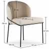 Buy Dining Chair - Upholstered in Fabric - Ruma Beige 60699 in the Europe