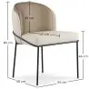 Buy Dining Chair - Upholstered in Fabric - Ruma Beige 60699 - prices