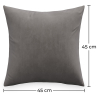 Buy Pack of 2 velvet cushions - cover and filling - Lenay Grey 60631 - in the EU