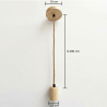 Buy Hanging Lamp Cable in Jute and Wood - 200cm - Lewis Natural 60633 in the Europe