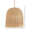 Buy Rattan Ceiling Lamp - Boho Bali Design Pendant Lamp - 30cm - Carva Natural 60634 with a guarantee