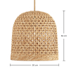 Buy Rattan Ceiling Lamp - Boho Bali Design Pendant Lamp - 50cm - Carva Natural 60635 with a guarantee