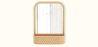 Buy Wall Mirror with Rattan Frame - Bali Boho Style - Dania Natural 60636 - in the EU