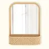 Buy Wall Mirror with Rattan Frame - Bali Boho Style - Dania Natural 60636 - in the EU