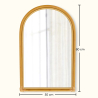Buy Arched Rattan Wall Mirror - Boho Bali - Bulán Natural 60637 in the Europe