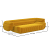 Buy Velvet Upholstered Sofa - 3/4 seats - Lumun Yellow 60640 - in the EU